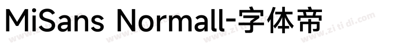 MiSans Normall字体转换